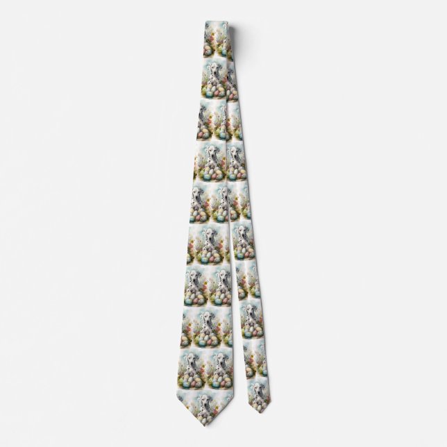 Dalmatian with Easter Eggs Tie (Front)