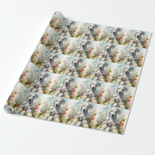 Dalmatian with Easter Eggs Wrapping Paper