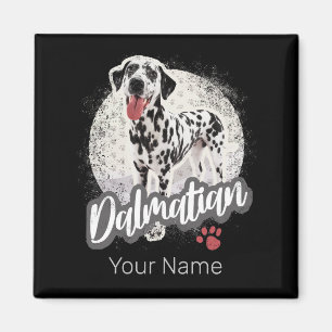Dalmatian With Paw Vintage Dog Lovers Design Magnet