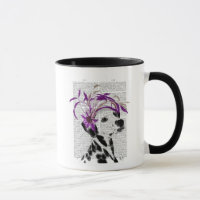 Dalmatian With Purple Fascinator