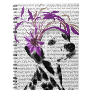 Dalmatian With Purple Fascinator Notebook