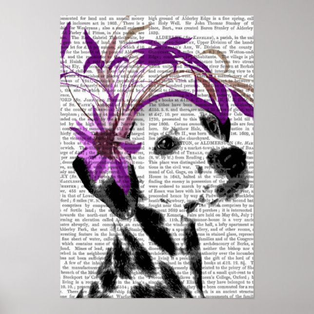 Dalmatian With Purple Fascinator Poster (Front)