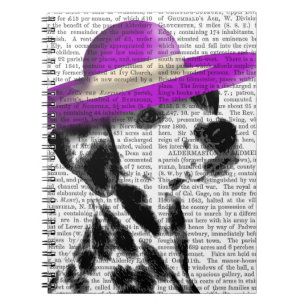 Dalmatian With Purple Wide Brimmed Hat Notebook