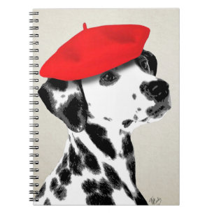 Dalmatian With Red Beret Notebook