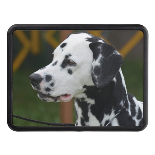 Dalmatian with Spots Trailer Hitch Cover (Front)