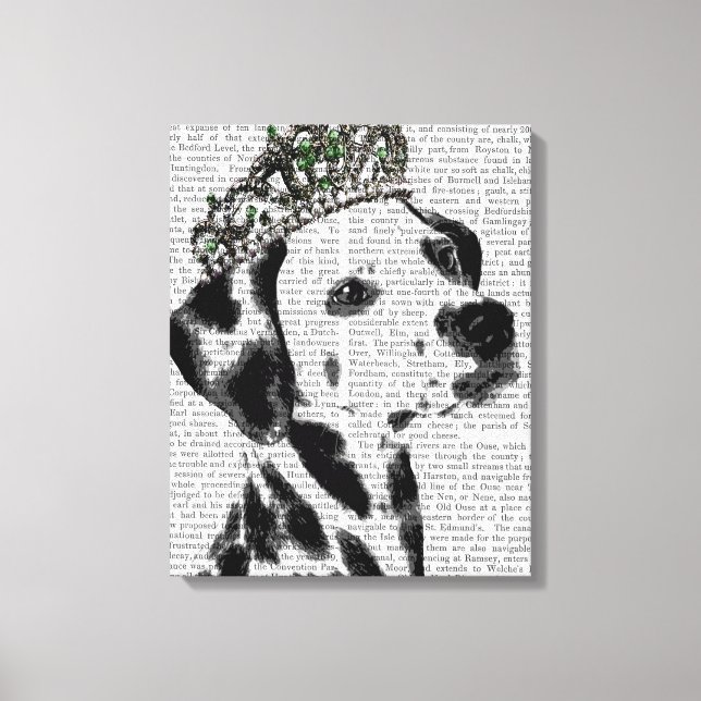 Dalmatian with Tiara Canvas Print (Front)