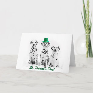 Dalmatians Dog St Patricks Day Greeting Card