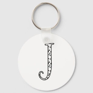 Dalmatians Dots J Keychain