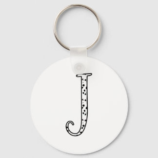 Dalmatians Dots J Keychain