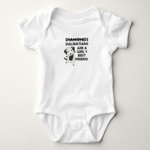 Dalmatians Girls Best Friend Dalmatian Diamonds Baby Bodysuit