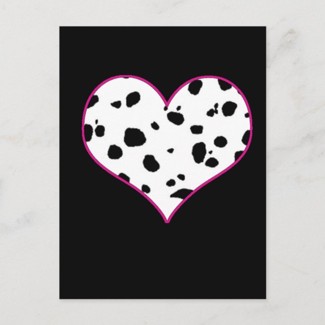 Dalmatians heart postcard (Front)