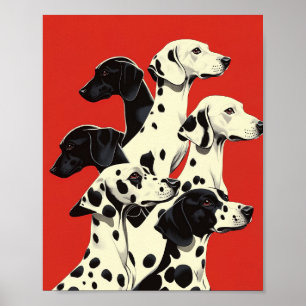Dalmatians in Formation Print   Bold Dog Art