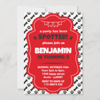 Dalmatians Invitation for Birthday Party Puppy Dog