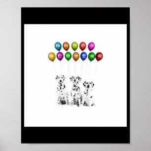 Dalmatians Wishing Happy New Year 2016 _1 Poster