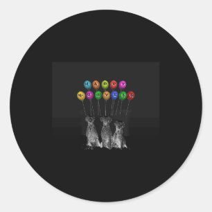 Dalmatians Wishing Happy New Year 2016 T Shirt_1  Classic Round Sticker