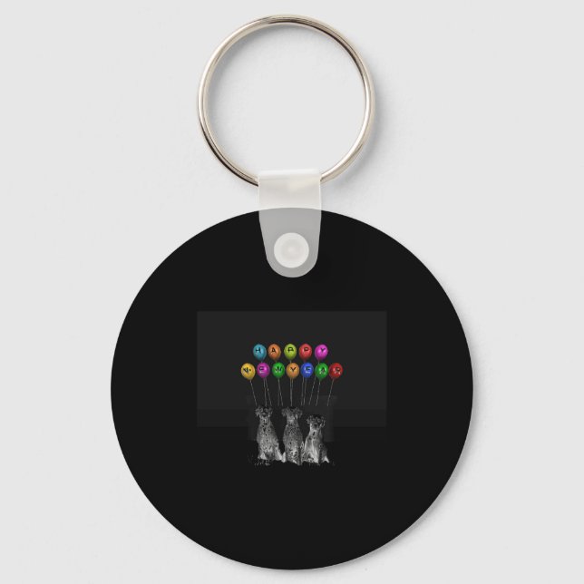 Dalmatians Wishing Happy New Year 2016 T Shirt  Keychain (Front)