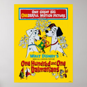 Dalmatians Yellow Poster