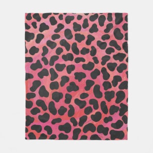 DalmatiDalmatian Black and Red Print Fleece Blanket