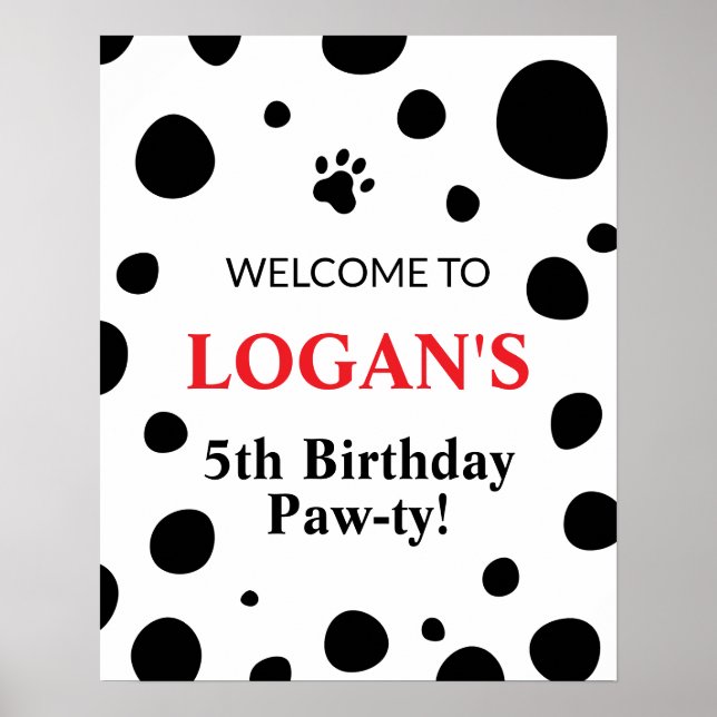 Dalmatie Spots Anniversaire Affiche de bienvenue (Devant)
