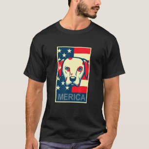 Dalmatien Merica 4 Juillet T-Shirt Chien Chiots