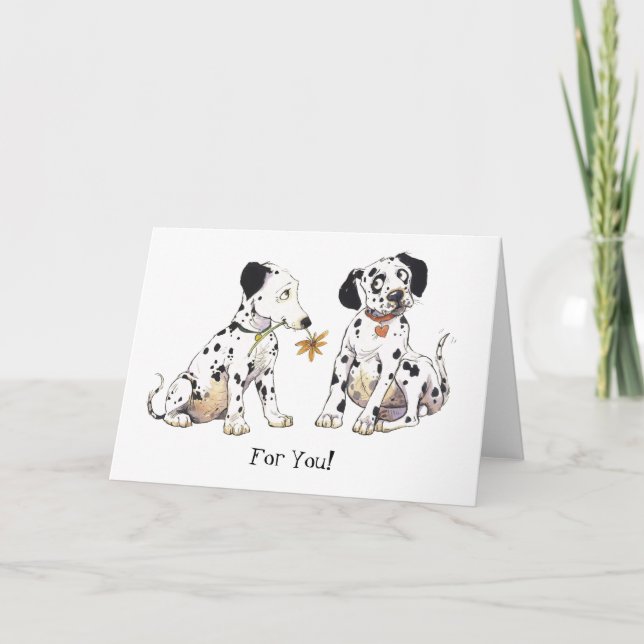 Dalmatiens 'Pour Vous' Carte de voeux (Devant)