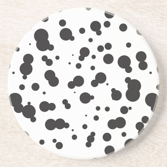 Dalmatine Dots Pattern Coaster (Front)