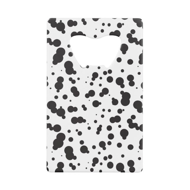 Dalmatine Dots Pattern Credit Card Bottle Opener (Front)