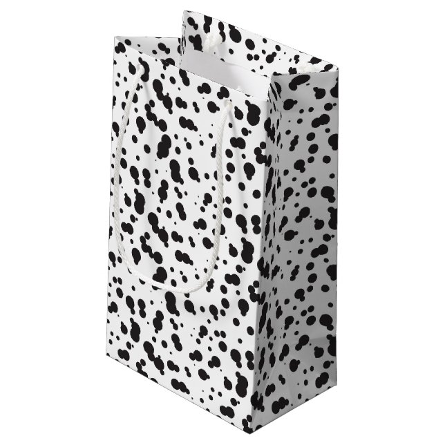 Dalmatine Dots Pattern Small Gift Bag (Back Angled)