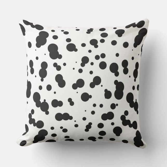 Dalmatine Dots Pattern Throw Pillow (Front)