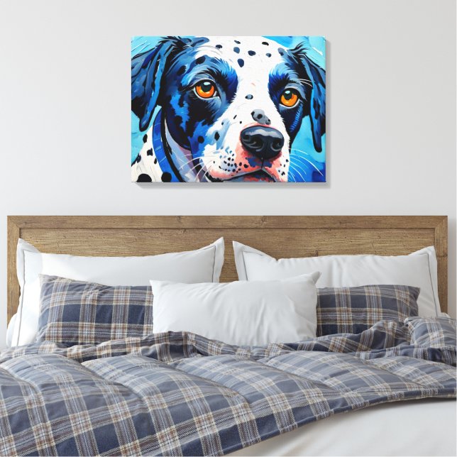 DALMATION CANVAS PRINT (Insitu(Bedroom))