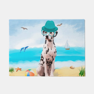 Dalmation Dog on Beach Doormat