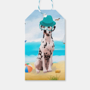 Dalmation Dog on Beach Gift Tags