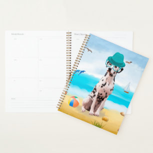 Dalmation Dog on Beach Planner