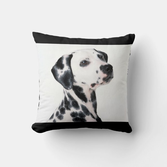 Dalmation Dog Throw Pillow (Front)