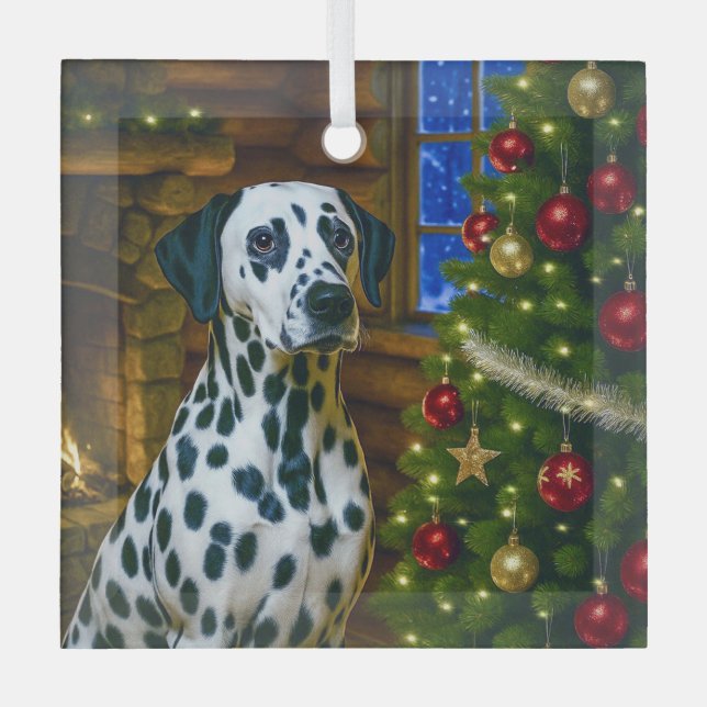 Dalmation  glass ornament (Front)