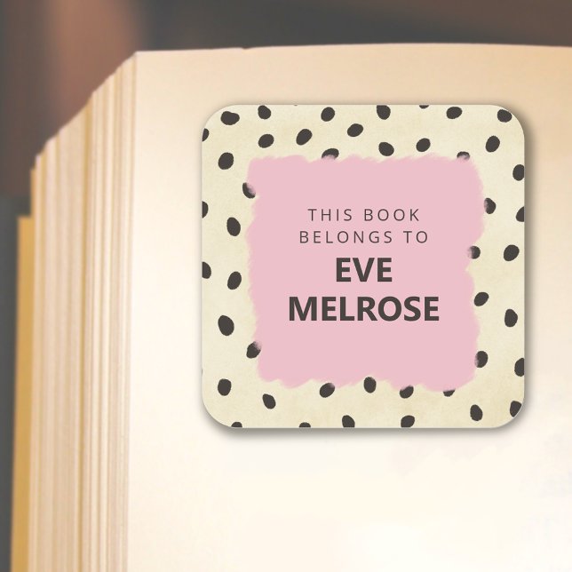 Dalmation print spotty mint bookplate sticker  (Creator Uploaded)