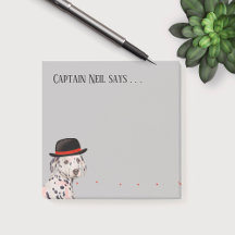 Dalmation with Hat Painting Post-it Notes