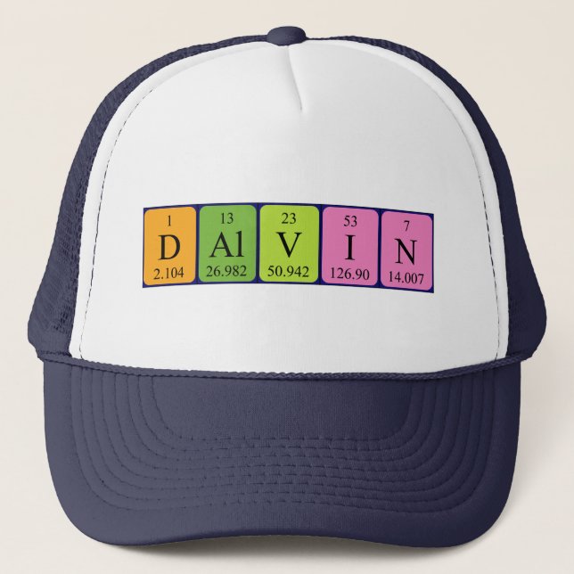 Dalvin periodic table name hat (Front)
