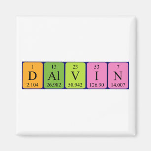 Dalvin periodic table name magnet