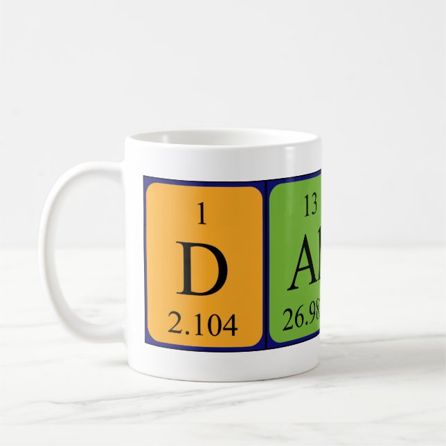 Dalvin periodic table name mug (Left)