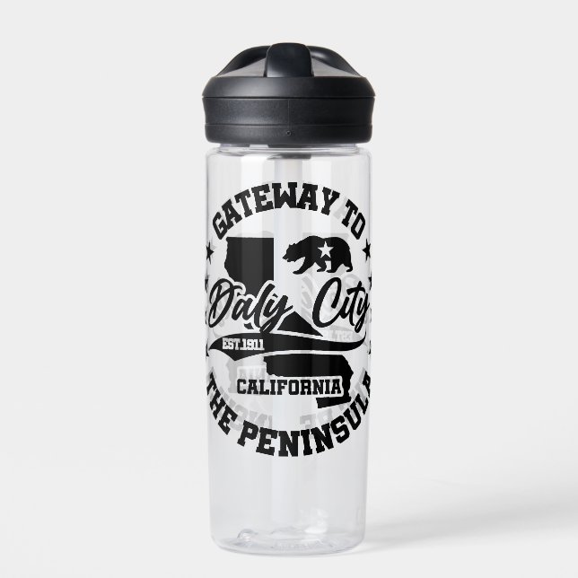 Daly City,California Water Bottle (Front)