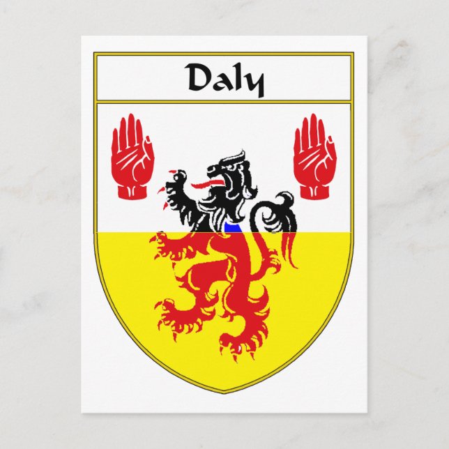 Daly Coat of Arms/Family Crest Postcard (Front)