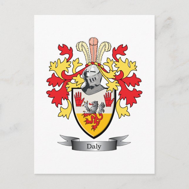 Daly Coat of Arms Postcard (Front)