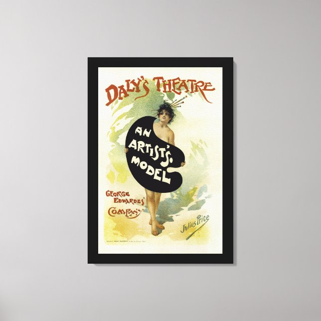 Daly's Theatre ~ An Artist's Model Canvas Print (Front)