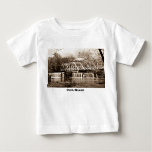 Dam At Finley River Sepia Baby T-Shirt