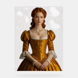 “Dama Renacentista Dorada – Arte Elegante y Realis