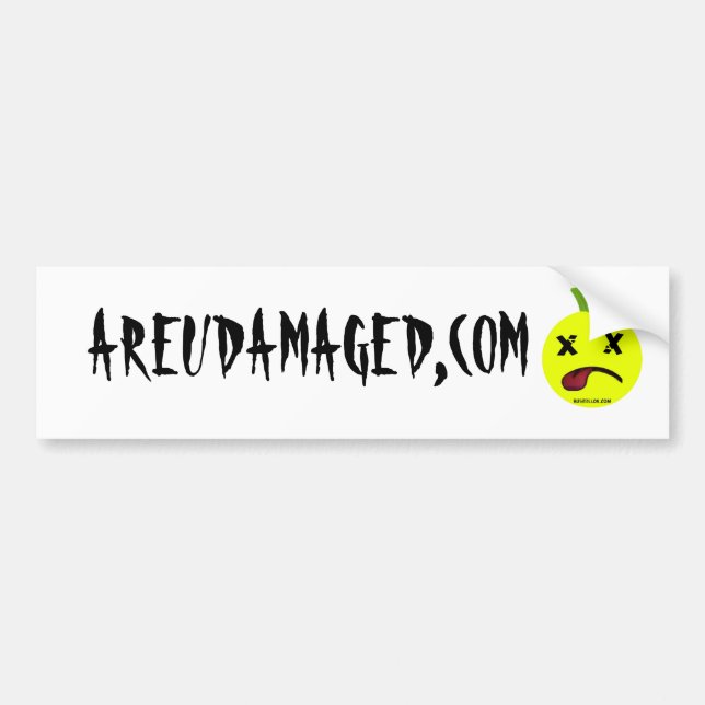 DAMAGED BUMPER STICKER (Front)