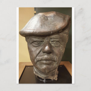 Damaged Head of Saddam Hussein Statue - 2003 Firdo Postcard