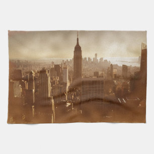 Damaged Photo Effect New York Kitchen Towel
