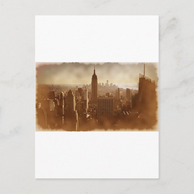 Damaged Photo Effect New York Postcard (Front)
